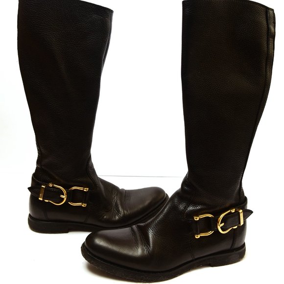 Burberry Shoes - ** SOLD ** BURBERRY  Black Leather Boots